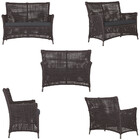 1 Sofá Área Externa Igapó Alumínio Pintura Marrom Corda Náuti