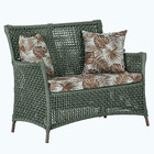 1 Sofá Área Externa Igapó Alumínio Pintura Marrom Corda Náuti