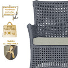 1 Sofá Área Externa Igapó Alumínio Pintura Marrom Corda Náuti