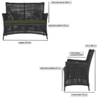 1 Sofá Área Externa Igapó Alumínio Pintura Preta Corda Náutic