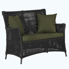 1 Sofá Área Externa Igapó Alumínio Pintura Preta Corda Náutic