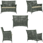 1 Sofá Área Externa Igapó Alumínio Pintura Preta Corda Náutic