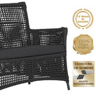 1 Sofá Área Externa Igapó Alumínio Pintura Preta Corda Náutic