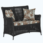 1 Sofá Área Externa Igapó Alumínio Pintura Preta Corda Náutic