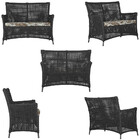 1 Sofá Área Externa Igapó Alumínio Pintura Preta Corda Náutic