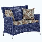 1 Sofá Área Externa Igapó Alumínio Pintura Preta Corda Náutic