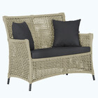 1 Sofá Área Externa Igapó Alumínio Pintura Preta Corda Náutic