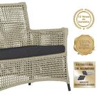 1 Sofá Área Externa Igapó Alumínio Pintura Preta Corda Náutic