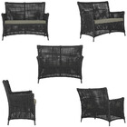 1 Sofá Área Externa Igapó Alumínio Pintura Preta Corda Náutic