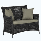 1 Sofá Área Externa Igapó Alumínio Pintura Preta Corda Náutic