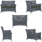 1 Sofá Área Externa Igapó Alumínio Pintura Preta Corda Náutic