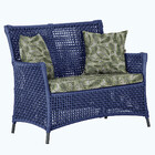 1 Sofá Área Externa Igapó Alumínio Pintura Preta Corda Náutic