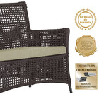 1 Sofá Área Externa Igapó Alumínio Pintura Preta Corda Náutic