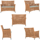 1 Sofá Área Externa Igapó Alumínio Pintura Preta Corda Náutic