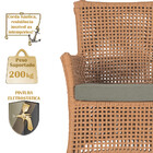 1 Sofá Área Externa Igapó Alumínio Pintura Preta Corda Náutic