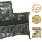 1 Sofá Área Externa Igapó Alumínio Pintura Preta Corda Náutic