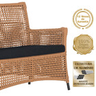 1 Sofá Área Externa Igapó Alumínio Pintura Preta Corda Náutic