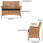 1 Sofá Área Externa Igapó Alumínio Pintura Preta Corda Náutic