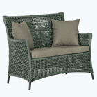 1 Sofá Área Externa Igapó Alumínio Pintura Preta Corda Náutic