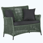 1 Sofá Área Externa Igapó Alumínio Pintura Preta Corda Náutic