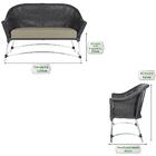 1 Sofa Roma - Preto Estonado A11