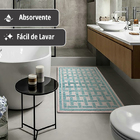 1 Tapete Banheiro Absorvente 100% Algodão Ed Nat 50 X 80 M06