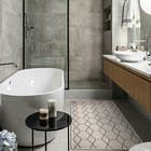 1 Tapete Banheiro Antiderrapante Absorve 50x80 Js Fu Hex M60