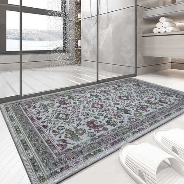 1 Tapete Banheiro Antiderrapante Absorve 50x80 Js Fu Med M51