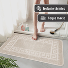 1 Tapete Banheiro Grego Antiderrapante Macio Ce Bg 40x60