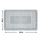 1 Tapete Banheiro Grego Antiderrapante Macio Ce Cz 40x60
