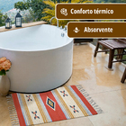 1 Tapete Banheiro Kilim Absorvente 100% Algodão 50 X 70 M07 -