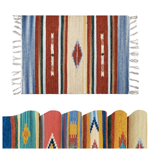 1 Tapete Banheiro Kilim Absorvente 100% Algodão 50 X 70 Vr -