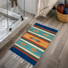 1 Tapete Banheiro Kilim Absorvente 100% Algodão 50 X 70 Vr -