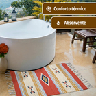 1 Tapete Banheiro Kilim Absorvente 100% Algodão 60 X 90 Vr -