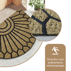 1 Tapete Capacho Fibra Coco Antiderrapante 40x60 Meia Lua P3
