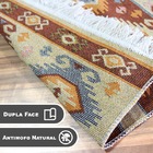 1 Tapete Kilim Algodão Luxo Grande Dupla Face Kvm4 60x90