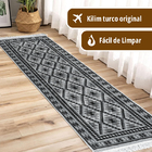 1 Tapete Kilim Passadeira Algodão Lux Dupla Face Kcz6 60x180