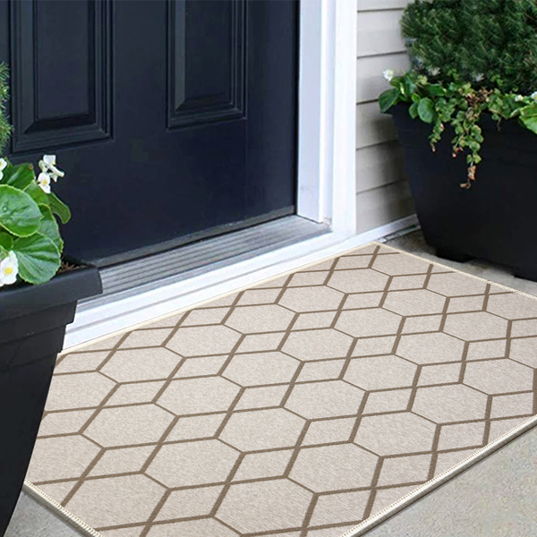 1 Tapete Porta Capacho Antiderrapante 50x80 Js Fu Hex M60 - A