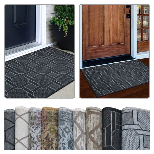 1 Tapete Porta Capacho Antiderrapante Js Fu 50x80 Vr - Chumbo