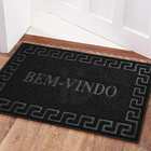 1 Tapete Porta Capacho Bem Vindo Antiderrapante Pvc Pt 40x60