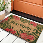 1 Tapete Porta Capacho Fibra Coco Antiderrapante 33x60 E1