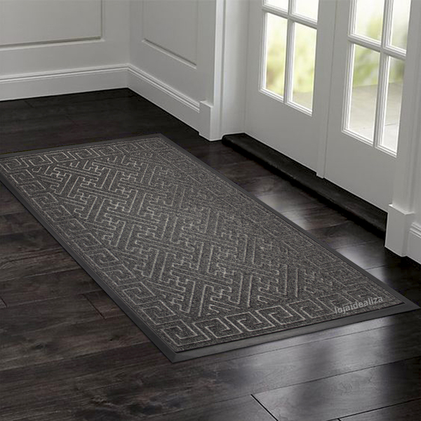 1 Tapete Porta Capacho Grego Luxo Antiderrapante Gf 60x90