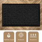 1 Tapete Porta Capacho Grego Luxo Antiderrapante Pt 60x90