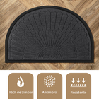 1 Tapete Porta Capacho Naska Meia Lua Antiderrapante 40x60gf