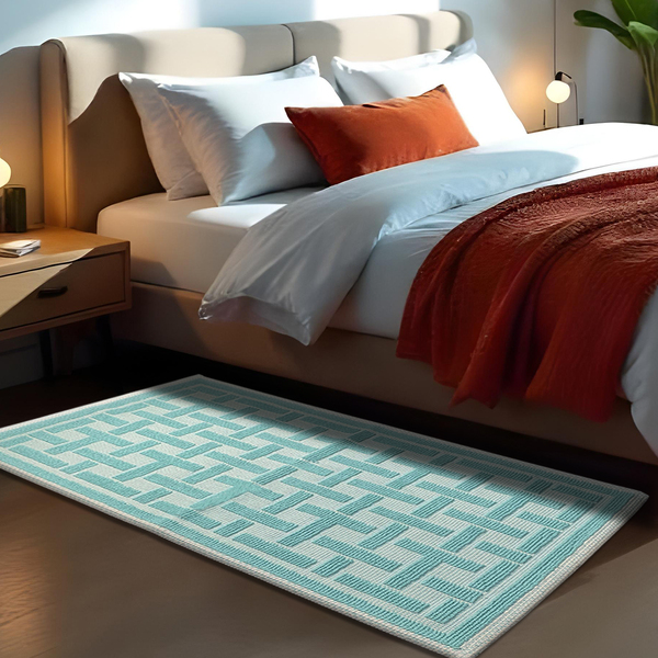 1 Tapete Quarto Beira Cama 100% Algodão Ed Nat 50 X 120 M06 -