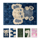 1 Tapete Quarto Infantil Peludo Beira Cama 100x150 Oa Jk Vr -