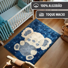 1 Tapete Quarto Infantil Peludo Beira Cama 100x150 Oa Jk Vr -