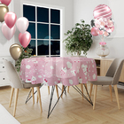 1 Toalha Mesa Festa Tnt Nuvem Céu Ro Chuva Coração Redonda