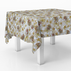 1 Toalha Mesa Tnt Festa Feliz Natal Dourado Bola 140x200