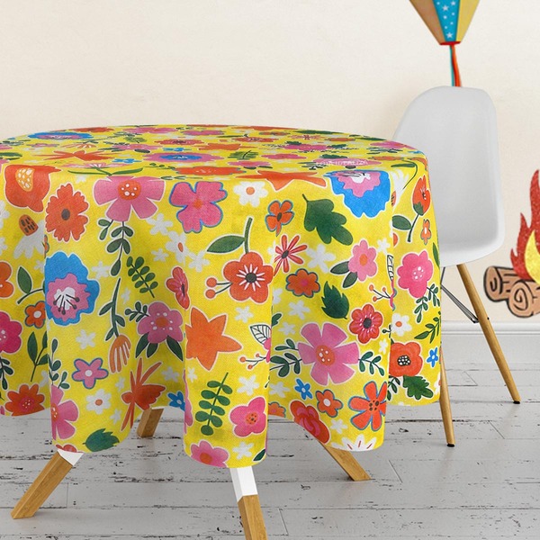 1 Toalha Mesa Tnt Festa Junina Caipira Chita Am Redonda